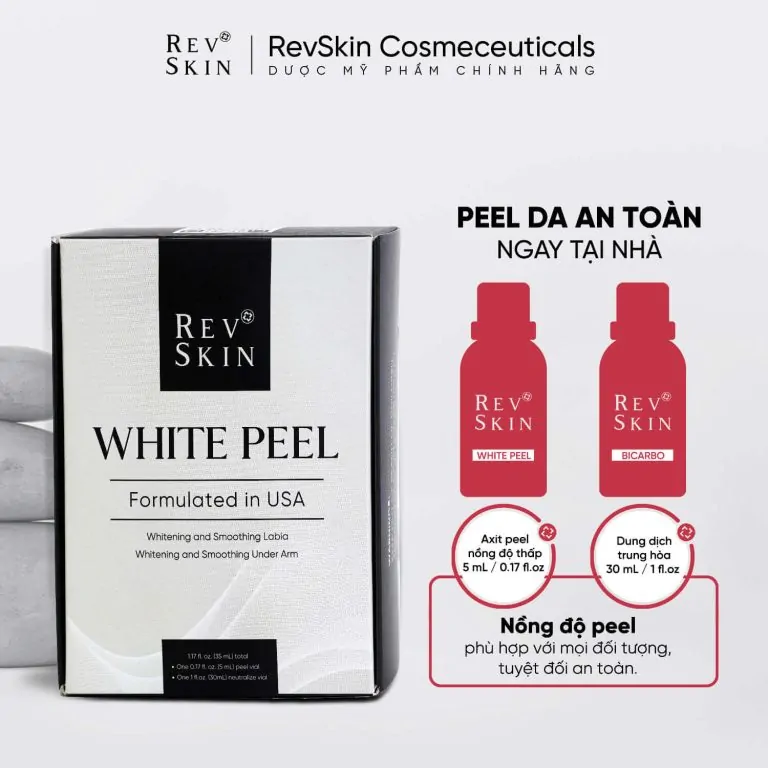 Bộ sản phẩm trị sẹo rỗ - RevSkin White Peel 